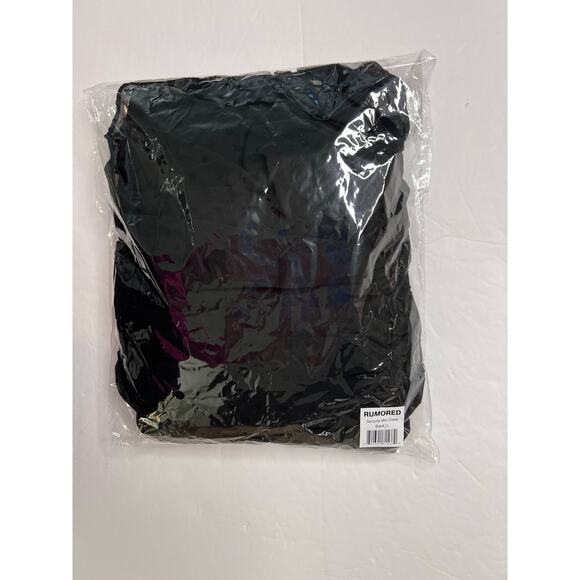 Rumored Senorita Mini Dress SMALL Black Ruffles Bohemian Sheer NWT Danty Flirty - Picture 6 of 8